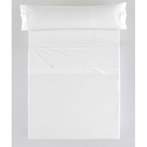 Juego de sábanas color blanco - Cama de 135/140 (3 piezas) - 100% algodón - 200 hilos (1/5)