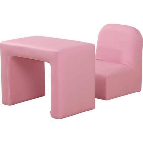2 In 1 Toddler Sofa Chair, 48 x 44 x 41 cm, Game Relax Playroom, Pink (1/5)