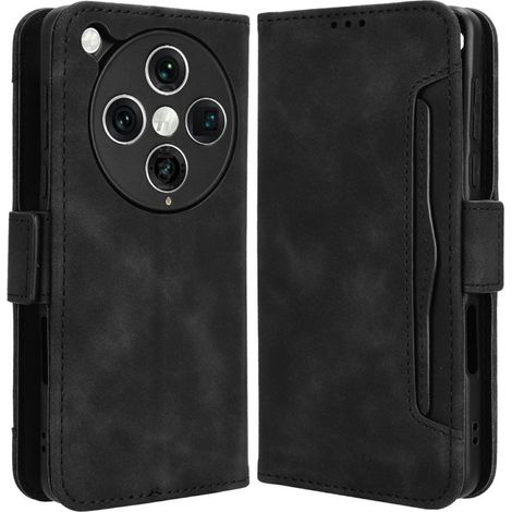 Custodia a libro per Oppo Find X8 Pro, con slot per schede, nera (1/5)