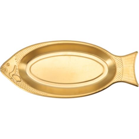 Piatto da portata a forma di pesce in acciaio inossidabile, piatti estremamente spessi per compleanni, matrimoni, M (1/5)