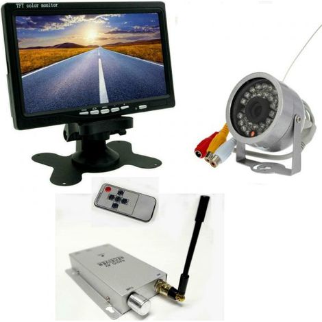 KIT COMPLETO PER VIDEOSORVEGLIANZA MONITOR + TELECAMERA INFRAROSSI WIRELESS (1/5)