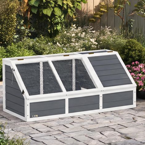 Terrarium gris clair en bois de sapin 120 x 55 x 50 cm (1/5)