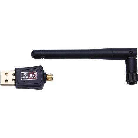 Externer Dualband-2,4-GHz-/5-GHz-USB-WLAN-Empfängeradapter mit 600-m-Antenne und drahtloser Netzwerkkarte (1/5)