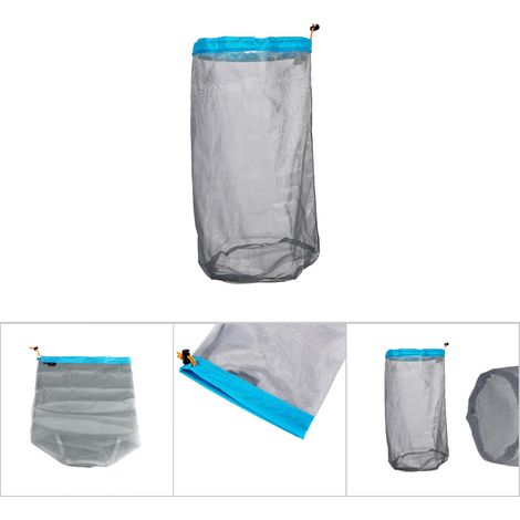 Sac de Rangement Léger en Maille pour Randonnée Camping Voyage (Bleu Taille XL) (1/5)