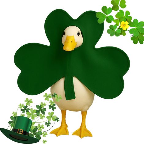 Outfit für Enten 43 cm wiederverwendbar grün St Patrick s