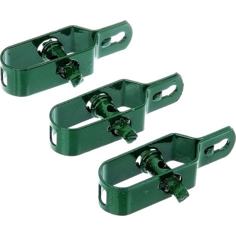 kit de 3 tendeur de câbles, acier zingué, vert, longueur 100 mm, taille 2, pour clôture et grillage (1/5)