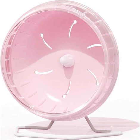 1 roue d'exercice pour hamster, ultra-silencieuse avec roulements à billes doubles, tambour en PS transparent, hauteur réglable, pour cage ou terrarium (1/5)