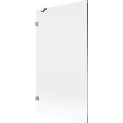 Mexen Lunar paroi de baignoire 1 vantail 100 x 150 cm, transparent, cuivre brossé - 897-100-000-65-00 (1/5)