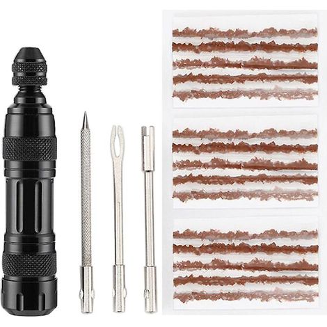 Kit de réparation de pneus tubeless pour voitures, camions et motos : mèches de secours pour crevaison (1/5)