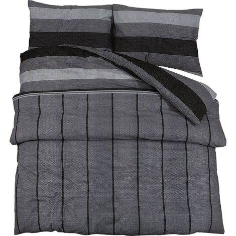 Ensemble de housse de couette,Parures de lit gris foncé 220x240 cm Coton CFW33515 (1/5)