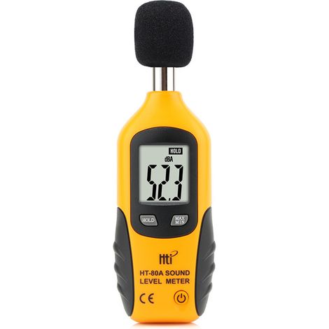 Sonomètre 30-130dBA, Décibelmètre Professionnel Avec écran Rétro-éclairé (Pile De 9V Incluse) (1/4)