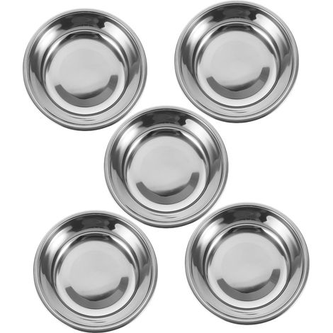 5pièces Ronde Acier Inoxydable pour Chien Et Facile à Nettoyer Capacité (1/5)