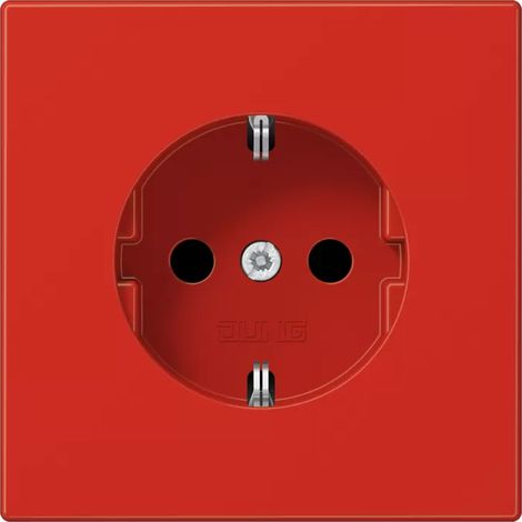 Jung SCHUKO®-Steckdose, 16 A 250 V , Thermoplast, Serie LS, rot LS 1520 BF RT