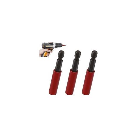 Lot de 3 Porte-Embouts Hexagonaux Choc Résistants pour Perceuse et Tournevis Électrique, Douilles Robustes pour Bricolage (1/4)