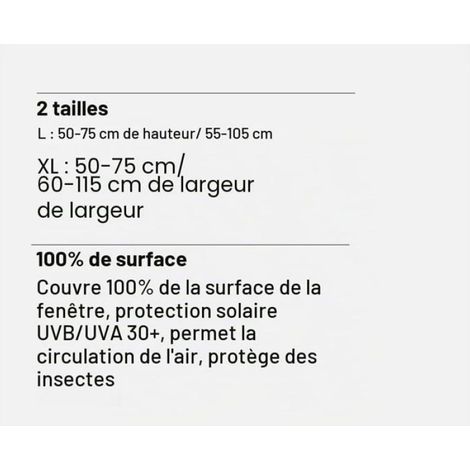 Jané Pare-Soleil Voiture Bébé Fenêtre, Protection Uv 30+, Anti-Insectes, Universel, Respirant, Lot De 2, Taille Xl, Noir (1/5)