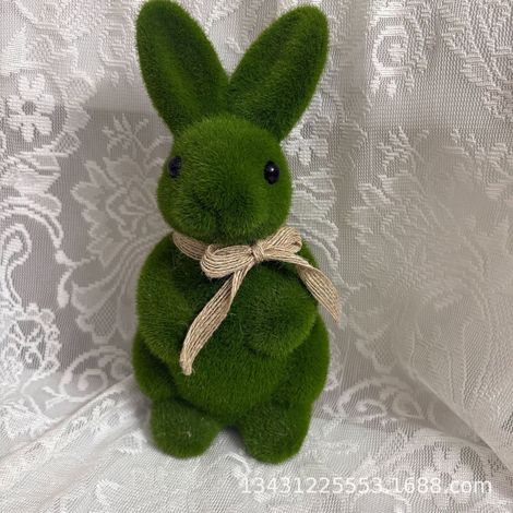 Statue Lapin - Décoration De Pâques En Mousse Artificielle - Figurine Lapin De Jardin Pour Intérieur Bureau Et Table - Lot De 1 (1/5)