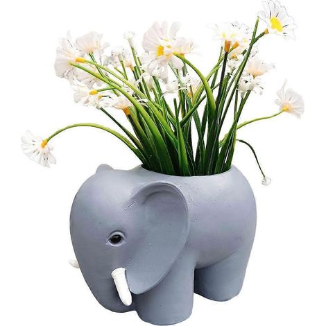 Pots de fleurs en forme d'éléphant pour plantes succulentes d'extérieur, décorations