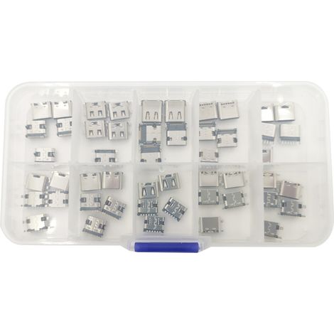 Kit multi-spécifications de broches de connecteur USB femelle pour charge embase SMT jack (1/2)