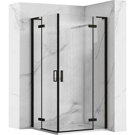 Cabine de douche REA Hugo Double Black 90x90 (1/5)