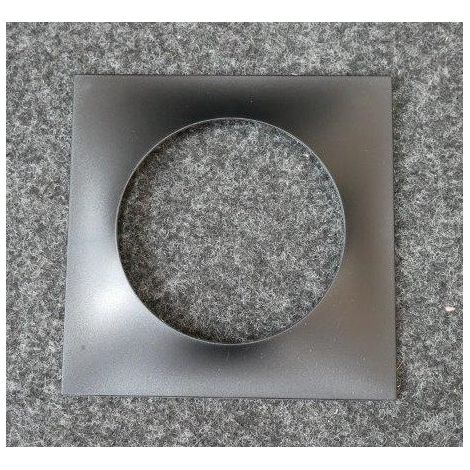 Enjoliveur noir 100x100mm épaisseur 3mm pour luminaire de sécurité Ø 60mm BRIOSPOT