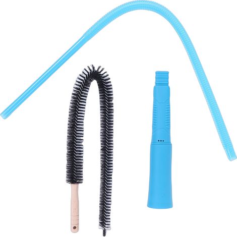 Universelles Wäschetrockner-Reinigungsset mit flexiblem Schlauch und Staubsaugeraufsatz (blau)