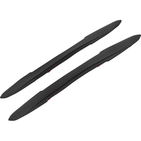 Bandes de protection de pare-chocs de voiture en 2 parties, autocollants anti-rayures pour coins de portières, style fibre de carbone (1/5)