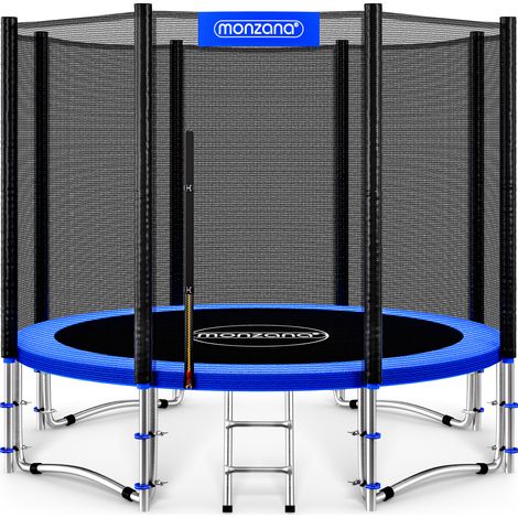 MONZANA® Trampolin Ø 305 cm Komplettset inkl. Sicherheitsnetz Leiter Randabdeckung & Zubehör Kindertrampolin Gartentrampolin (1/5)