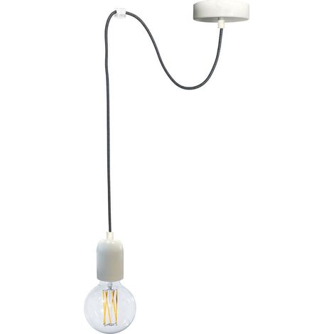 Sospensione 1xE27 3Mt Montatura Verniciata Bianco E-Energy Elaide (1/5)