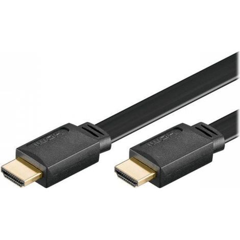 Câble HDMI plat - Wentronic - 3m - Connecteur HDMI - Or