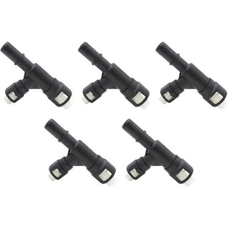 5er-Pack Heizungs-/Klimaschlauchanschlüsse für Chevrolet, GMC, Cadillac, Suburban, Escalade, Tahoe und Yukon (2002–2014), Teilenummern 15055342 und 15055343, Schwarz. (1/5)
