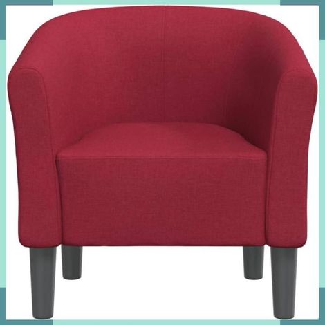Chaise cabriolet - 356427 - rouge bordeaux - tissu 100% polyester - 70 x 56 x 68 cm (1/5)