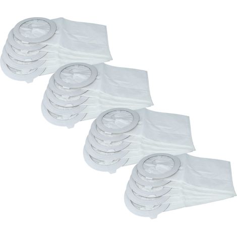vhbw 20x Sacs compatible avec Nilfisk GD 10 Back, Back Vac 10 aspirateur - 44,85cm x 17,75cm blanc