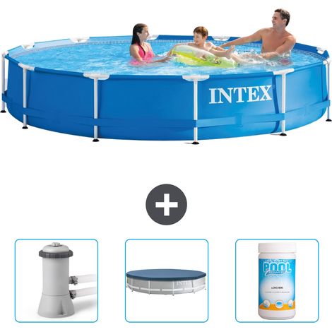 Intex Piscine Tubulaire Ronde - 366x76 cm - 4-pièces SCB75 (1/5)