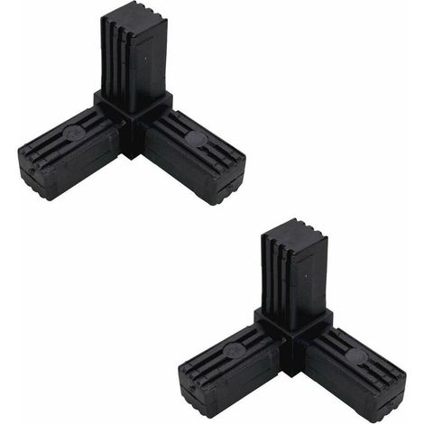 2x Connecteur de tube carré A = 20mm 3 voies en Y plastique 20x20 étagère bricolage