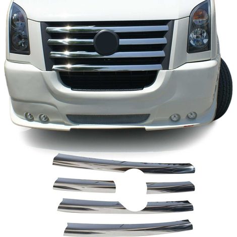 Moulure de Grille de Calandre Compatible avec VW Crafter 2006-2012, Garniture Baguette de Calandre en Acier Inoxydable Argent (1/5)