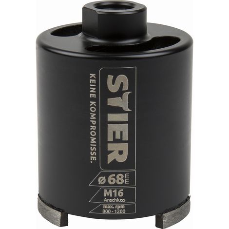 STIER Dosensenker Abrasiv DAS System, M16, 82 mm, Dosenbohrer, Bohrkrone für Steckdose, Kernbohrer