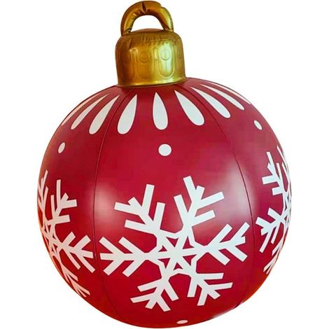 Boule de Noël géante de 60 cm, boule transparente, boule de Noël gonflable géante, boule de Noël gonflable extérieure, décorations de Noël en PVC (1/5)