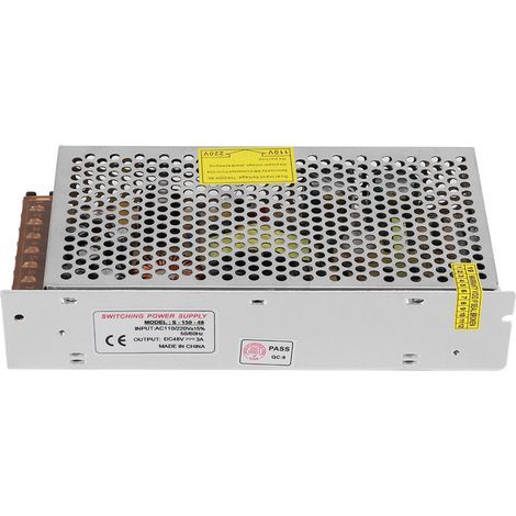 Alimentatore switching in lega di alluminio DC48V - Per strisce LED, stampante 3D S-150-48 (48V/3A/150W) AC110/220V±15% (1/5)