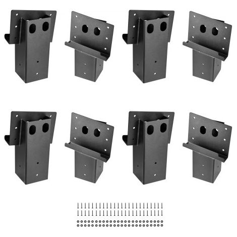Support de Plateforme Surélevée pour Poteaux Bois 88,9x88,9 mm, 8 PCS, Capacité de Charge 1000 kg, Supports à Angle Composé pour Cabanes dans Arbres, Stands de Chasse, Équipements Aires de Jeux (1/3)