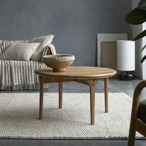 Table basse en bois de chêne massif 80x80 Clara (1/5)