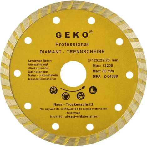 Geko Disque diamanté professionnel 125 mm argent