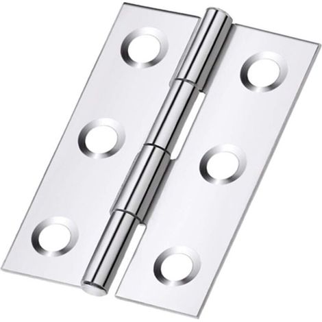 Cerniere per porte da 10 pezzi, cerniere in acciaio inox, cerniere nascoste, cerniere piatte, per ante di armadietti/piccole porte/cassetti/finestre/pianoforti/portagioielli/armadietti per ferramenta (1/4)