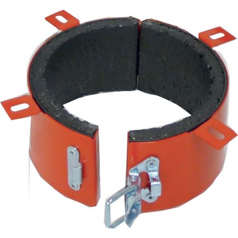 Collier coupe-feu rouge pour tube PVC diamètre 125mm – Résistance au feu jusqu'à EI240 – Marquage CE 0843-CPR-0279