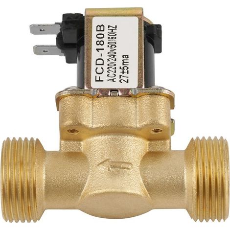 Electrovanne, Entrée d'Eau Bidirectionnelle G3/4 N/C Électrovanne Électronique Fermée Normale CA 220V 240V FCD-180B (1/5)