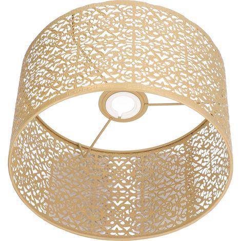 Abat-jour métallique ajouré E27 E14 universel, dissipation thermique optimale, cache-lampe doré élégant (1/5)