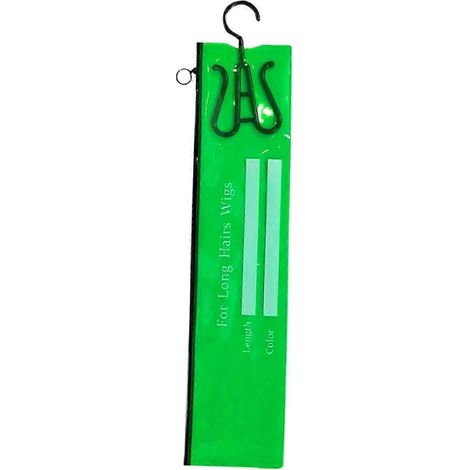 Sac de rangement pour extensions de cheveux, étui de transport pour perruques, transparent, léger et anti-poussière, cintre pour extensions de cheveux (queue de cheval, etc.), idéal pour les voyages e (1/5)
