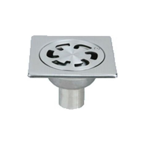 Stainless steel floor drain 100x100 mm - vertical outlet Ø40 (1/4)