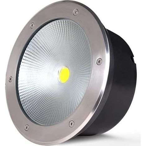 Recessed Round Outdoor Ground Spotlight Embedded COB Landscape Lights Waterproof Recessed Underground Light Round for Garden Path Villas Illumination Decoration Lamp Warm Whit (1/5)