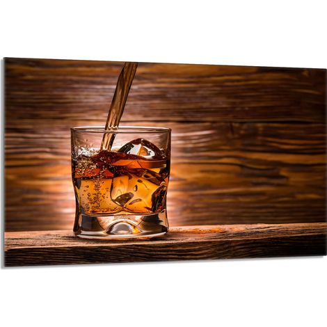 Glas-Herdplattenschutz 80x52 Whisky