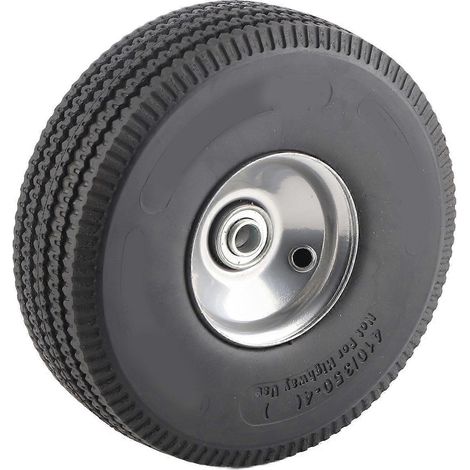 Pneu utilitaire increvable, tout usage, sans chambre à air, pour diable, moyeu en plastique, 250 kPa, diamètre du trou : 15 mm, 3,50‑4